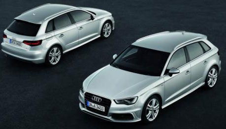 Audi A3 Sportback neues Modell S line vorn und hinten