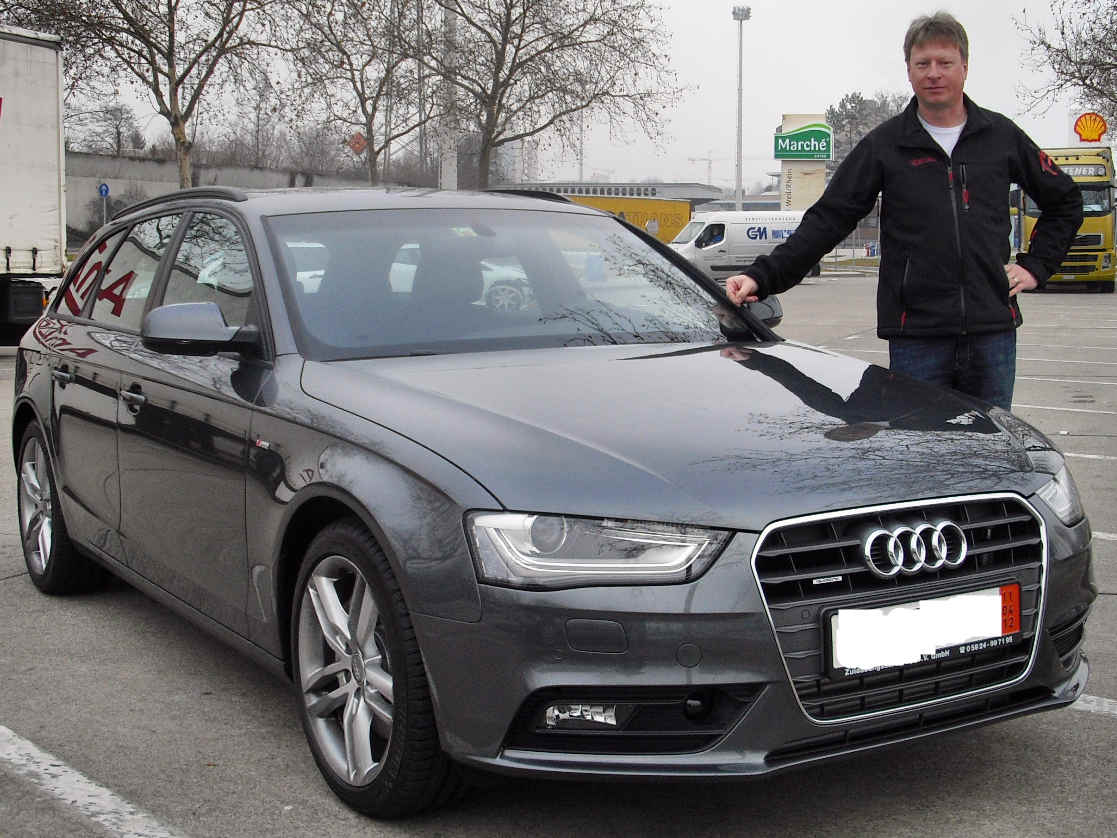 Gute Fahrt mit dem neuen A4 Avant 3.0 TDI!